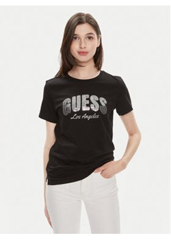 Guess T-Shirt Ss Rn Sequins Logo T W4GI31 I3Z14 Czarny Regular Fit ze sklepu MODIVO w kategorii Bluzki damskie - zdjęcie 171212711