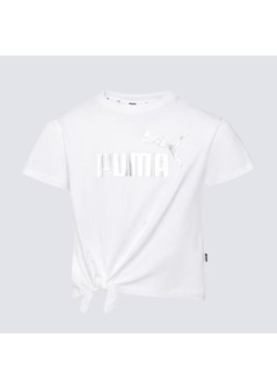 puma t-shirt ess + logo knotted tee 84695602 ze sklepu 50style.pl w kategorii Bluzki dziewczęce - zdjęcie 171213220