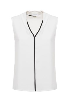Calvin Klein Bluzka w kolorze białym ze sklepu Limango Polska w kategorii Bluzki damskie - zdjęcie 171214883