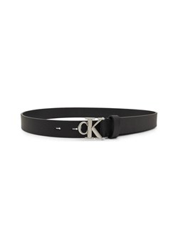 CALVIN KLEIN JEANS Skórzany pasek ROUND MONO LTHR BELT ze sklepu Gomez Fashion Store w kategorii Paski damskie - zdjęcie 171215070