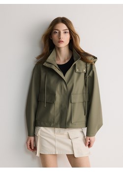 Reserved - Krótka kurtka przeciwdeszczowa - zielony ze sklepu Reserved w kategorii Kurtki damskie - zdjęcie 171216773