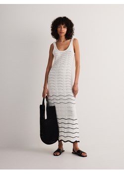 Reserved - Dzianinowa sukienka maxi - biały ze sklepu Reserved w kategorii Sukienki - zdjęcie 171216853