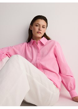 Reserved - Koszula z bawełny - różowy ze sklepu Reserved w kategorii Koszule damskie - zdjęcie 171217123