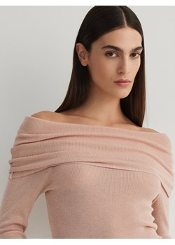 Reserved - Sweter z odkytymi rękawami - brudny róż ze sklepu Reserved w kategorii Swetry damskie - zdjęcie 171217304