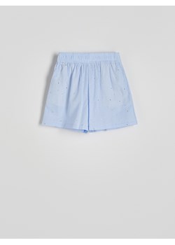Reserved - Bawełniane szorty z aplikacjami - jasnoniebieski ze sklepu Reserved w kategorii Szorty - zdjęcie 171219242