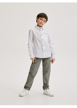 Reserved - Spodnie chino regular fit - ciemnozielony ze sklepu Reserved w kategorii Spodnie chłopięce - zdjęcie 171219524