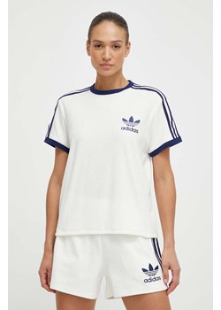 adidas Originals t-shirt Terry damski kolor biały IT9842 ze sklepu PRM w kategorii Bluzki damskie - zdjęcie 171220830
