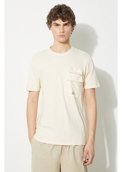C.P. Company t-shirt bawełniany Jersey Flap Pocket męski kolor beżowy z nadrukiem 16CMTS211A005697G ze sklepu PRM w kategorii T-shirty męskie - zdjęcie 171220904