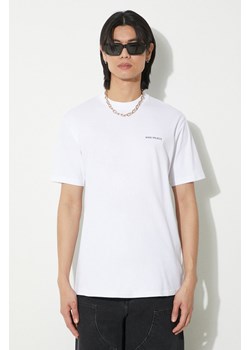 Norse Projects t-shirt bawełniany Johannes męski kolor biały z nadrukiem N01.0606.0001 ze sklepu PRM w kategorii T-shirty męskie - zdjęcie 171220934