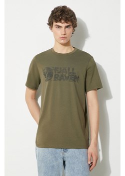 Fjallraven t-shirt Lush Logo T-shirt M męski kolor zielony wzorzysty F12600219.625 ze sklepu PRM w kategorii T-shirty męskie - zdjęcie 171220944