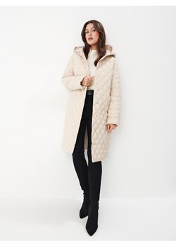 Mohito - Pikowany kremowy płaszcz - kremowy ze sklepu Mohito w kategorii Płaszcze damskie - zdjęcie 171221724