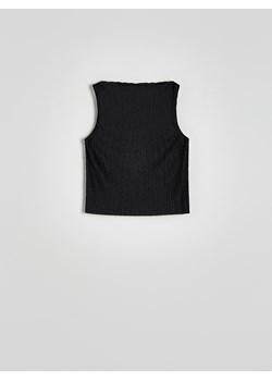 Reserved - Top z ozdobnym haftowaniem - czarny ze sklepu Reserved w kategorii Bluzki damskie - zdjęcie 171221952