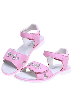 Różowe sandały dziewczęce na rzepy /E8-2 16019  T186/ ze sklepu Pantofelek24.pl w kategorii Sandały dziecięce - zdjęcie 171222181