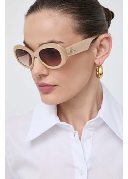 Vivienne Westwood okulary przeciwsłoneczne damskie kolor beżowy VW505115753 ze sklepu ANSWEAR.com w kategorii Okulary przeciwsłoneczne damskie - zdjęcie 171222743