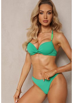 Zielone Bikini z Usztywnianym Biustonoszem Wykończonym Łańcuszkiem z Elastycznymi Majtkami Mamarie ze sklepu Renee odzież w kategorii Stroje kąpielowe - zdjęcie 171223202