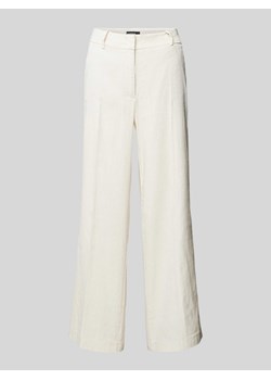 Lniane spodnie o kroju regular fit w kant model ‘CALIFORNIA’ ze sklepu Peek&Cloppenburg  w kategorii Spodnie damskie - zdjęcie 171223371