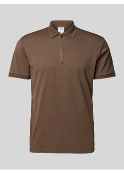 Koszulka polo o kroju regular fit z listwą na zamek błyskawiczny model ‘FAVE’ ze sklepu Peek&Cloppenburg  w kategorii T-shirty męskie - zdjęcie 171223382