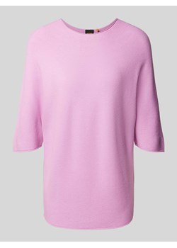 T-shirt o kroju oversized z imitacji dzianiny model ‘Flamber’ ze sklepu Peek&Cloppenburg  w kategorii Bluzki damskie - zdjęcie 171223522