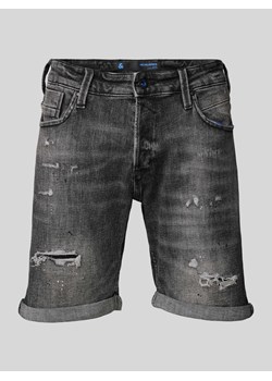 Szorty jeansowe o kroju regular fit z efektem znoszenia ze sklepu Peek&Cloppenburg  w kategorii Spodenki męskie - zdjęcie 171223571