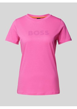 T-shirt z nadrukiem z logo model ‘Elogo’ ze sklepu Peek&Cloppenburg  w kategorii Bluzki damskie - zdjęcie 171223682