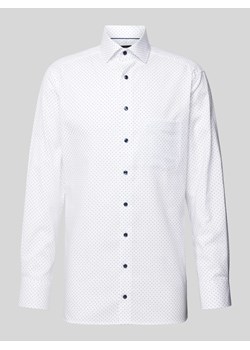 Koszula biznesowa o kroju modern fit ze wzorem na całej powierzchni model ‘GLOBAL’ ze sklepu Peek&Cloppenburg  w kategorii Koszule męskie - zdjęcie 171223703
