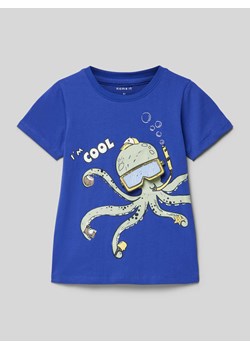 T-shirt z nadrukiem z napisem i motywem ze sklepu Peek&Cloppenburg  w kategorii T-shirty chłopięce - zdjęcie 171223842