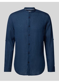 Koszula lniana o kroju regular fit ze stójką model ‘KYLIAN’ ze sklepu Peek&Cloppenburg  w kategorii Koszule męskie - zdjęcie 171223903