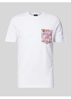 T-shirt z kieszenią na piersi z kwiatowym wzorem ze sklepu Peek&Cloppenburg  w kategorii T-shirty męskie - zdjęcie 171223941