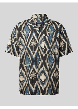 Koszula casualowa o kroju tailored fit z kołnierzem z połami ze sklepu Peek&Cloppenburg  w kategorii Koszule męskie - zdjęcie 171224034