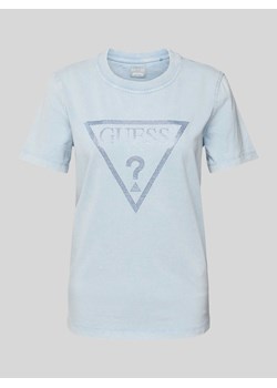 T-shirt z obszyciem z kamieni stras ze sklepu Peek&Cloppenburg  w kategorii Bluzki damskie - zdjęcie 171224120