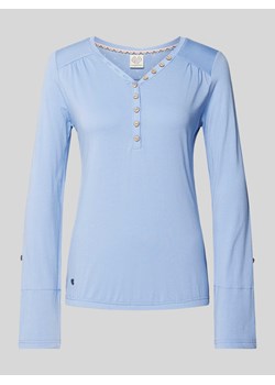 Bluzka z długim rękawem i krótką listwą guzikową ze sklepu Peek&Cloppenburg  w kategorii Bluzki damskie - zdjęcie 171224211