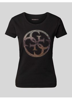 T-shirt z obszyciem z kamieni stras ze sklepu Peek&Cloppenburg  w kategorii Bluzki damskie - zdjęcie 171224241