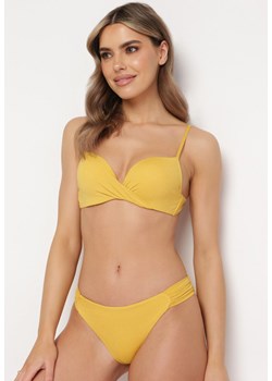 Żółte Bikini Usztywniany Biustonosz Wiązany z Tyłu z Dołem Typu Figi Samarie ze sklepu Born2be Odzież w kategorii Stroje kąpielowe - zdjęcie 171224602