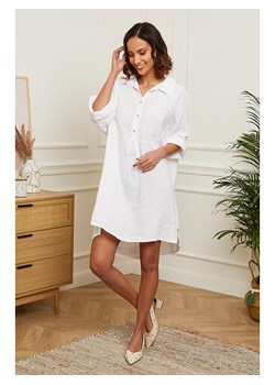 Le Monde du Lin Lniana sukienka w kolorze białym ze sklepu Limango Polska w kategorii Sukienki - zdjęcie 171225364
