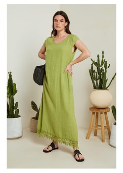 Le Monde du Lin Lniana sukienka w kolorze zielonym ze sklepu Limango Polska w kategorii Sukienki - zdjęcie 171225522