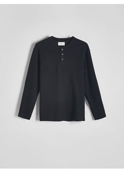 Reserved - Longsleeve regular - czarny ze sklepu Reserved w kategorii T-shirty męskie - zdjęcie 171226432