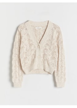 Reserved - Ażurowy kardigan - złamana biel ze sklepu Reserved w kategorii Swetry dziewczęce - zdjęcie 171226554