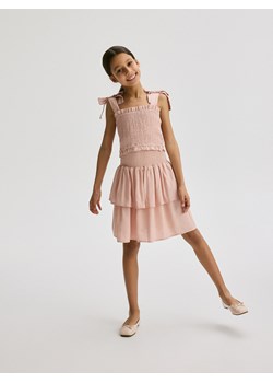 Reserved - Spódnica z falbanami - pastelowy róż ze sklepu Reserved w kategorii Spódnice dziewczęce - zdjęcie 171226581