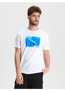Sinsay - Koszulka z nadrukiem - biały ze sklepu Sinsay w kategorii T-shirty męskie - zdjęcie 171227271