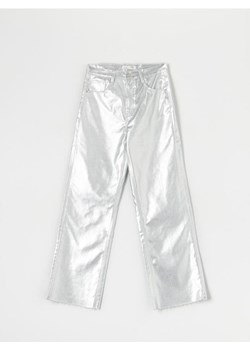 Sinsay - Jeansy wide leg high waist - srebrny ze sklepu Sinsay w kategorii Spodnie damskie - zdjęcie 171227402
