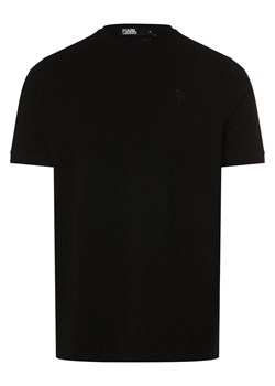 KARL LAGERFELD Koszulka męska Mężczyźni Bawełna czarny jednolity ze sklepu vangraaf w kategorii T-shirty męskie - zdjęcie 171227571