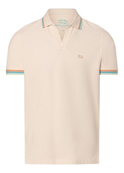 Finshley & Harding London Męska koszulka polo Mężczyźni Bawełna biały jednolity ze sklepu vangraaf w kategorii T-shirty męskie - zdjęcie 171227583