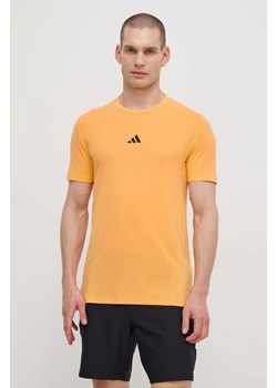 adidas Performance t-shirt treningowy D4T kolor żółty gładki IS3818 ze sklepu ANSWEAR.com w kategorii T-shirty męskie - zdjęcie 171228474