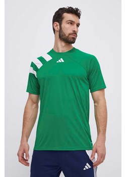 adidas Performance t-shirt treningowy Fortore 23 kolor zielony z aplikacją IT5655 ze sklepu ANSWEAR.com w kategorii T-shirty męskie - zdjęcie 171228484