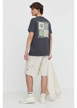 Quiksilver t-shirt męski kolor szary z nadrukiem ze sklepu ANSWEAR.com w kategorii T-shirty męskie - zdjęcie 171228544