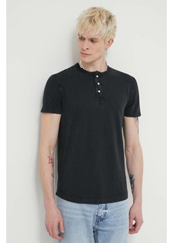Superdry t-shirt bawełniany męski kolor czarny gładki ze sklepu ANSWEAR.com w kategorii T-shirty męskie - zdjęcie 171228604