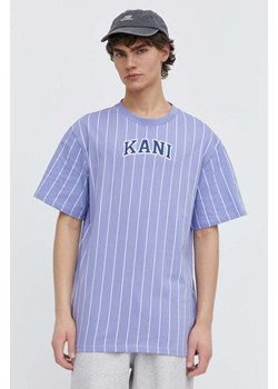 Karl Kani t-shirt bawełniany męski kolor fioletowy wzorzysty ze sklepu ANSWEAR.com w kategorii T-shirty męskie - zdjęcie 171228781