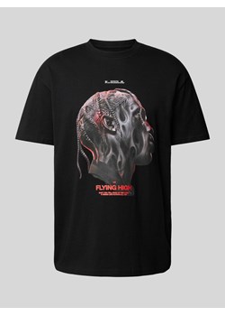 T-shirt z nadrukiem z motywem i napisem model ‘FLYING HIGH’ ze sklepu Peek&Cloppenburg  w kategorii T-shirty męskie - zdjęcie 171230254