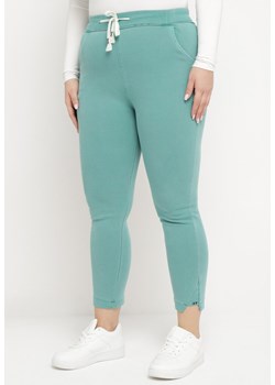 Jasnozielone Spodnie Skinny ze Sznurkiem w Pasie i Kieszeniami Irfana ze sklepu Born2be Odzież w kategorii Spodnie damskie - zdjęcie 171233153
