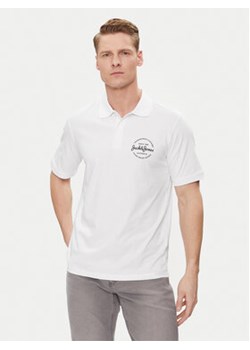 Jack&Jones Polo Forest 12248621 Biały Standard Fit ze sklepu MODIVO w kategorii T-shirty męskie - zdjęcie 171234123